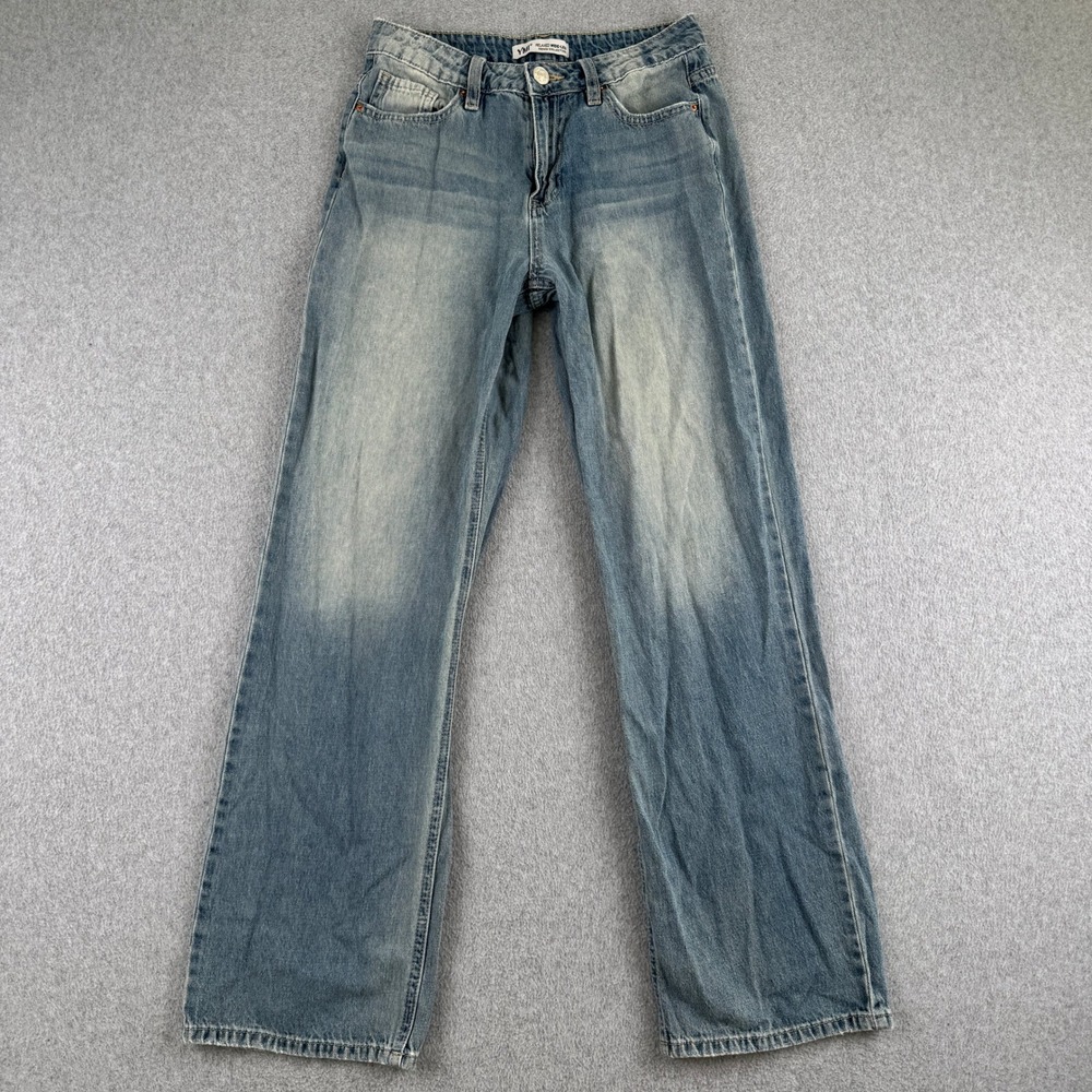 YMI Jeans Women 0/24 Blue Relaxed Wide-Leg Denim Collection P008114
